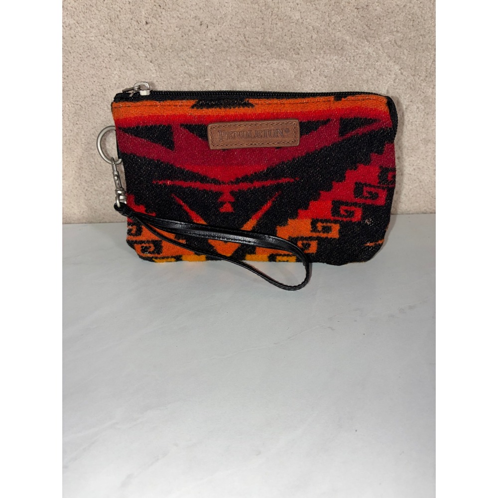 Pendleton Multicolor Wristlet - OS -‎ Wool Geometric Southwestern Boho Western - Picture 2 of 16